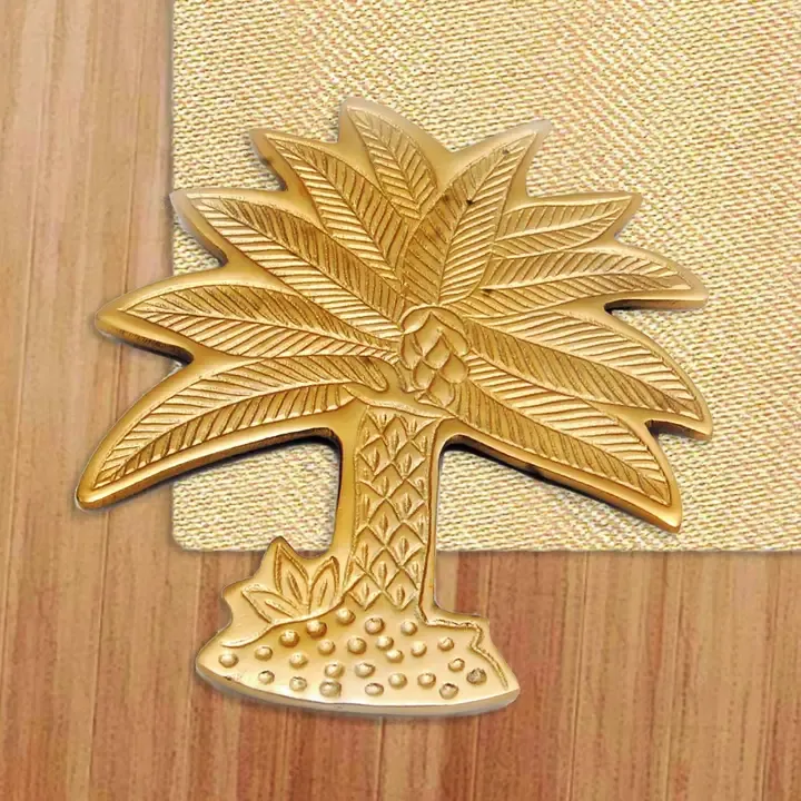 Palm Tree Trivet Gold
