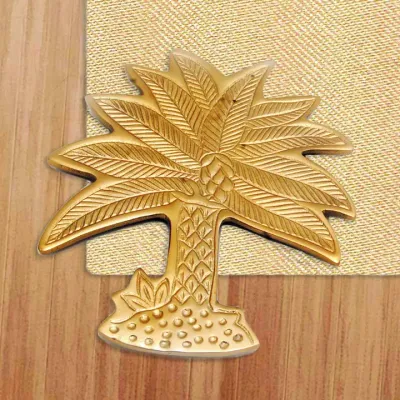 Palm Tree Trivet Gold