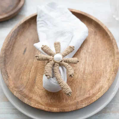 Jute Palm Tree Napkin Ring