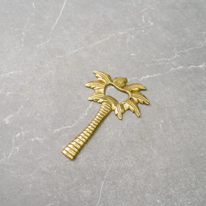 Golden Brass Palm Tree Bottle Opener