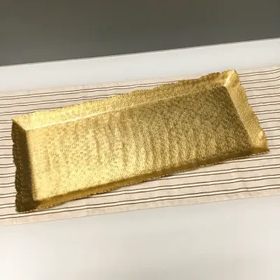 Aluminum Hammered Cutting Tray - Gold