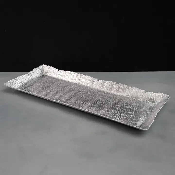 Rect Hammered Cutting Tray - Sm