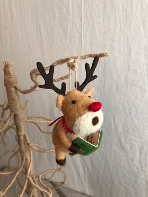 Felt Reindeer Caroling Ornament