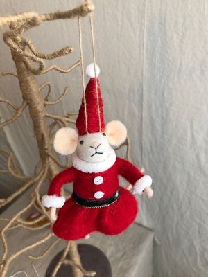 Felt Mrs. Claus Mouse Ornament