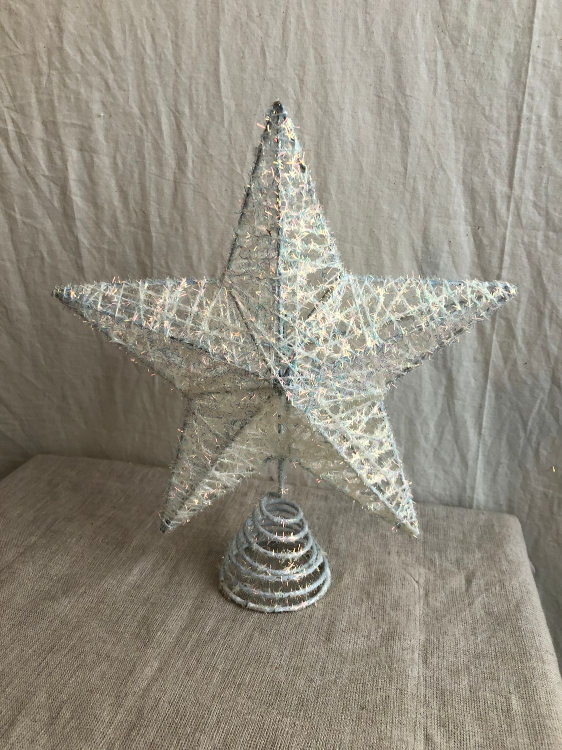 White Iridescent Tree Topper