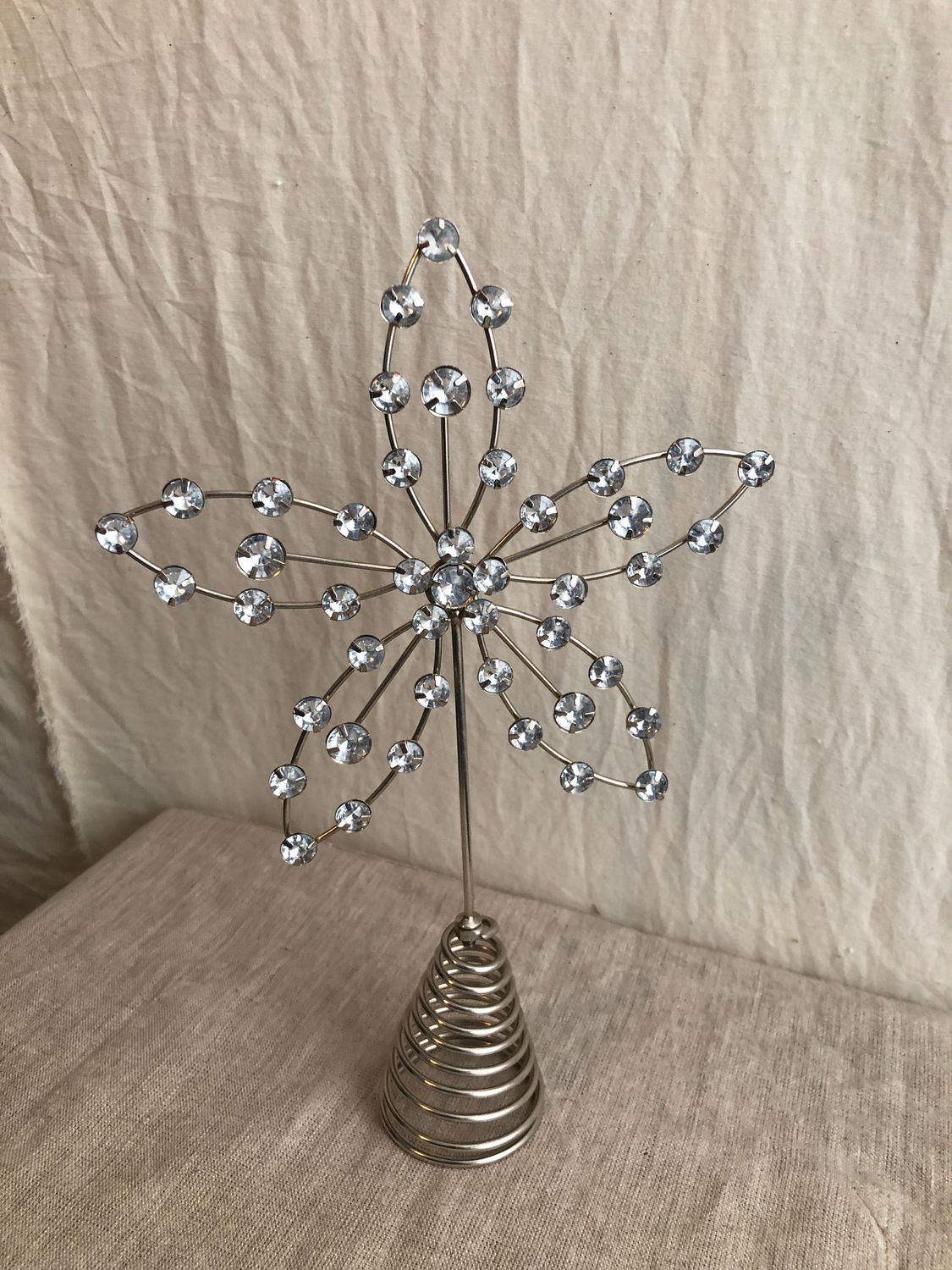 Diamond Tree Topper Silver 11in