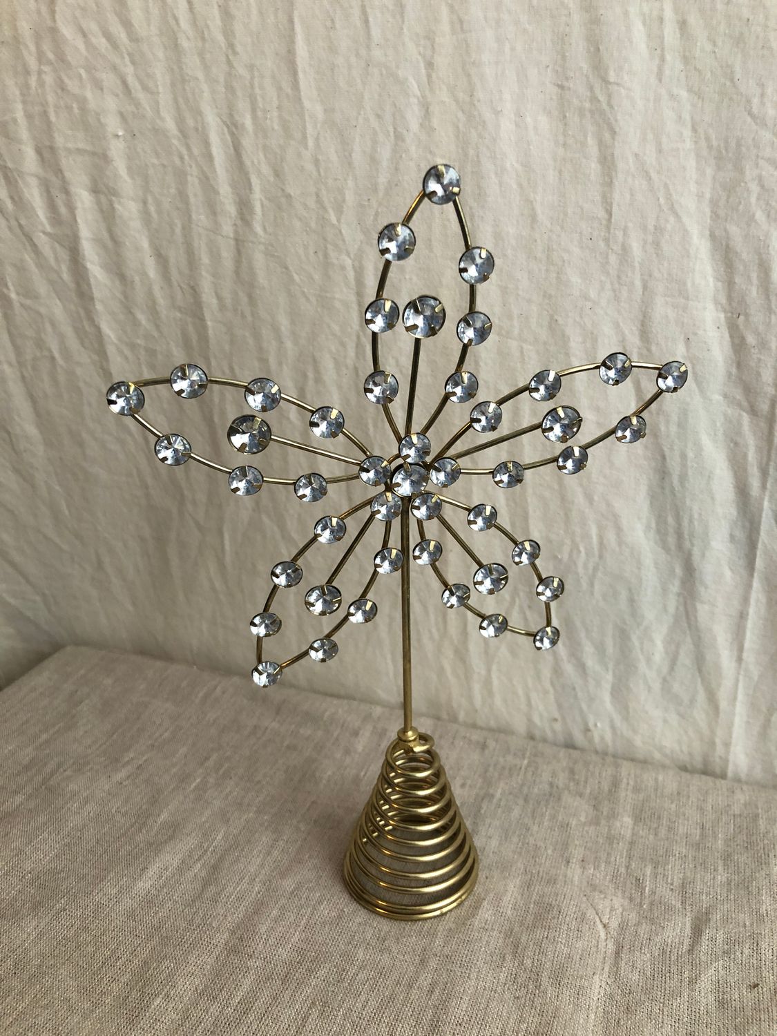 Diamond Tree Topper Gold 11in