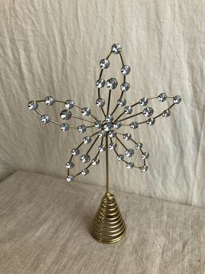 Diamond Tree Topper Gold 11in