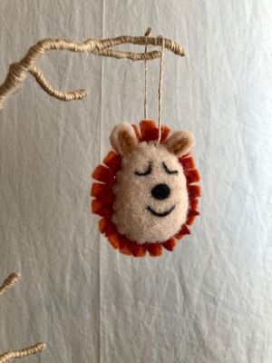 Felt Animal Head Ornament - Tiger