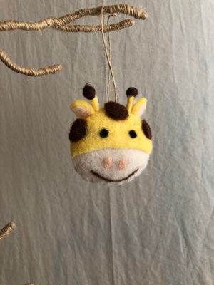 Felt Baby Animal Head Ornament-Giraffe