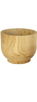 Hand-Carved Wooden Planter Lg