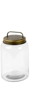Glass Jar w/Metal Lid Med