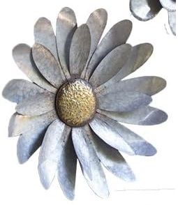 Galvanized Metal Wall Flower XL