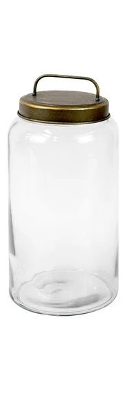 Glass Jar w/Metal Lid Lg