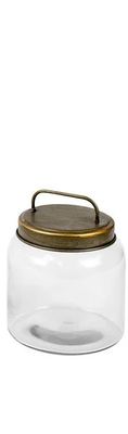 Glass Jar w/Metal Lid Sm