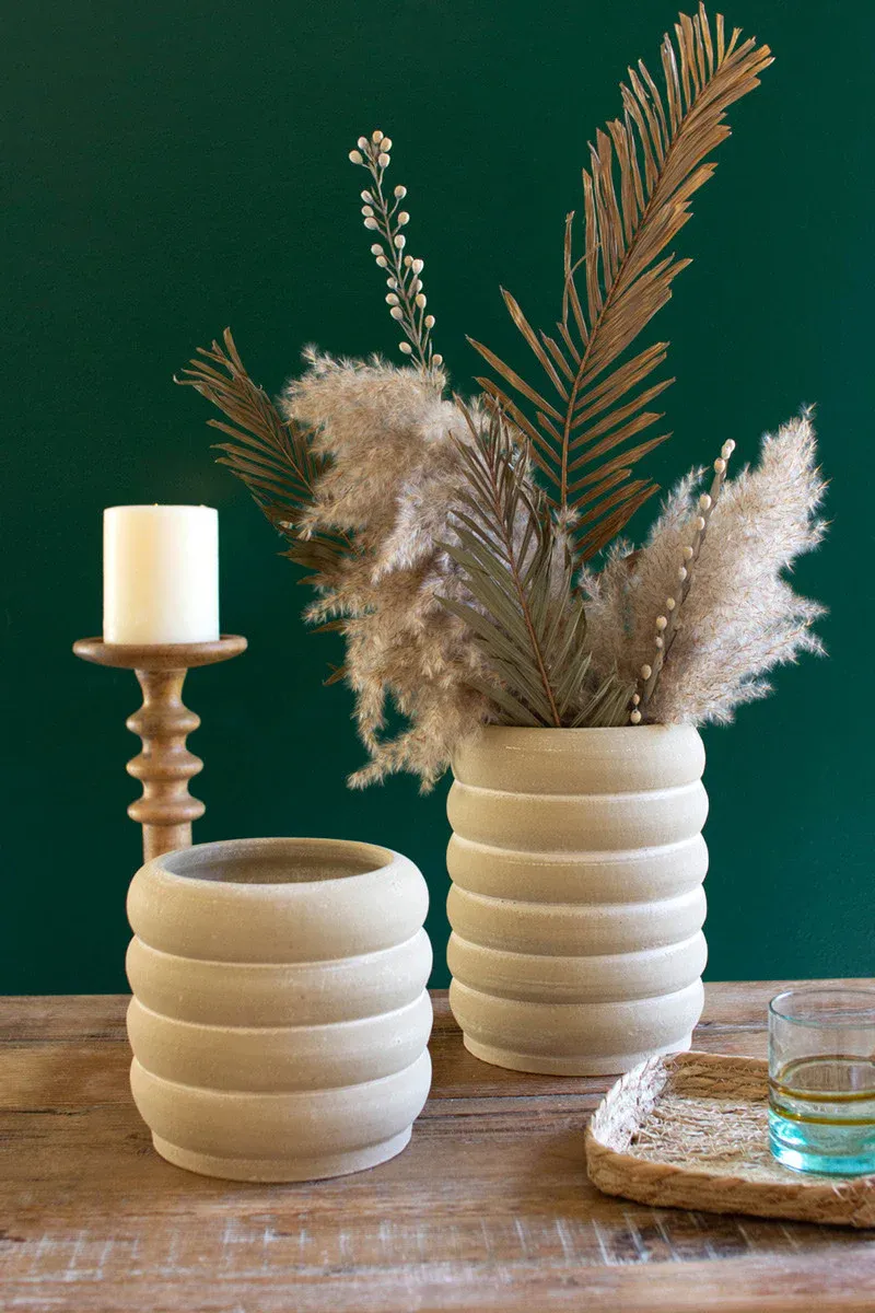 Clay Stacked Ring Pot Lg