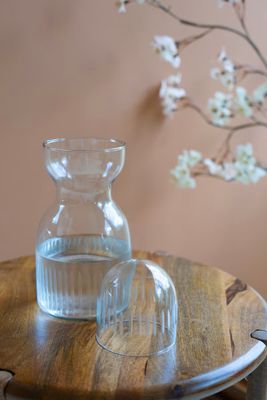 Cut Glass Water Carafe w/Cup
