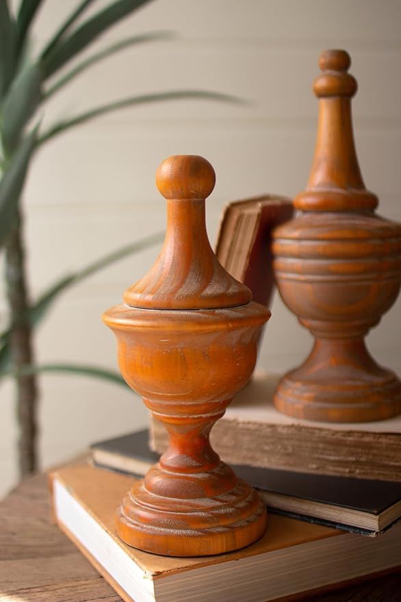 Turned Wood Finial Med