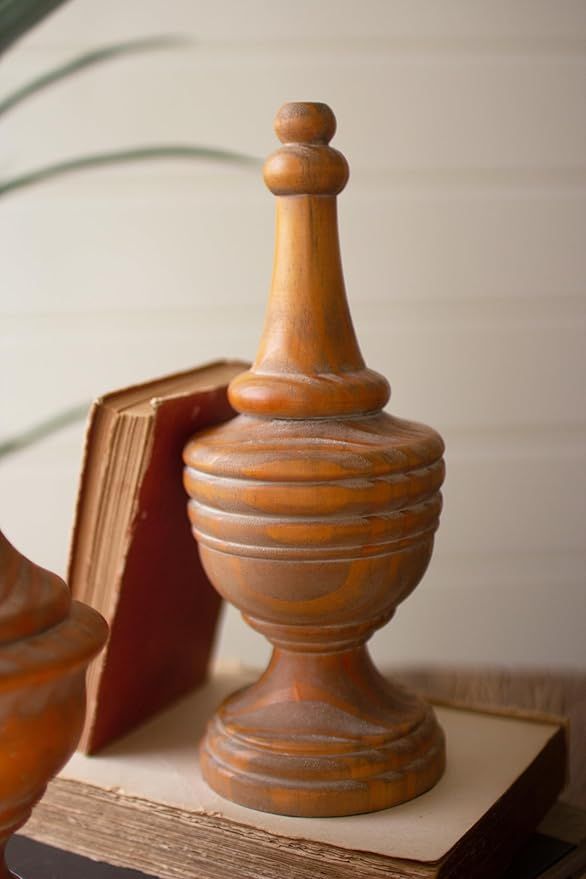 Turned Wood Finial Lg