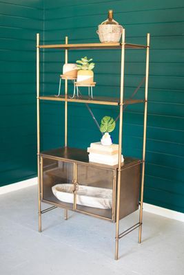 Metal Shelf w/2 Bottom Doors