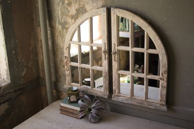 S/2 Arched Window Mirrors