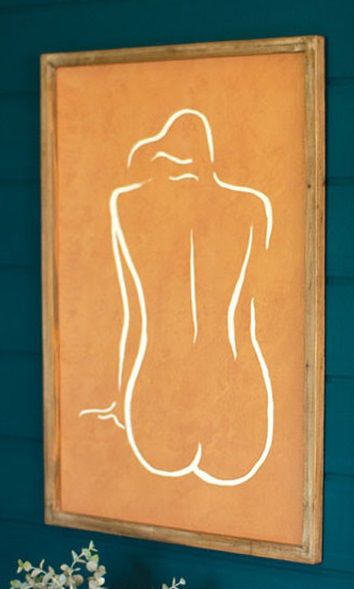 Framed Nude Print Under Glass Lg