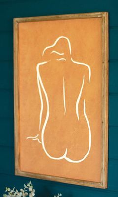 Framed Nude Print Under Glass Lg