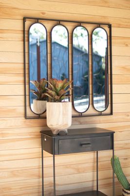4 Oval Mirrors w/Square Frame