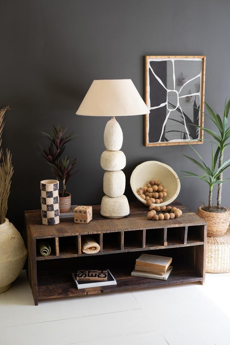 Recycled Wood Coffee Table w/Eight Compartments