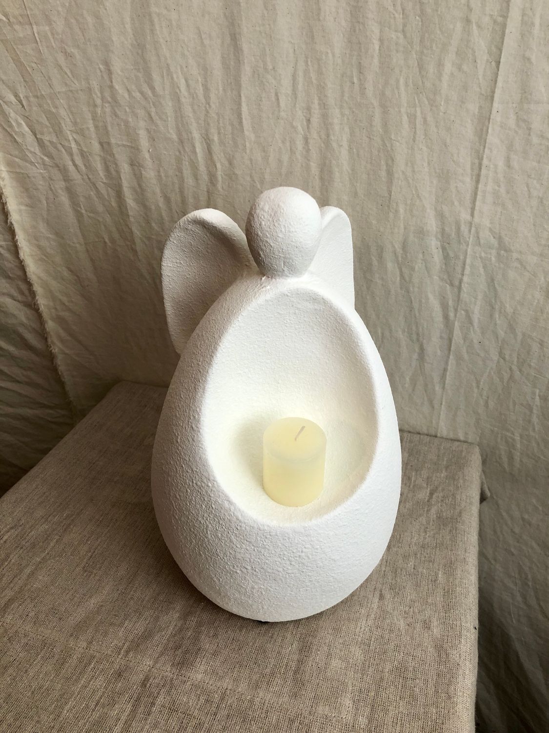 White Angel Candleholder 11.5&quot;