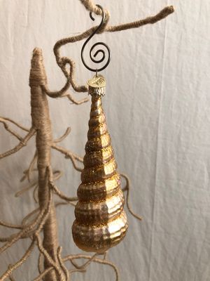 Spiral Seashell Glass Ornament