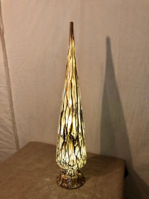 Black & Gold Finial Lightup Tree 18" Black & Gold Finial Lightup Tree 18"