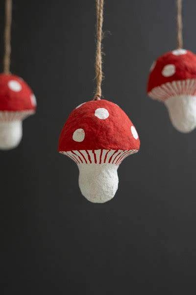 Paper Mache Mushroom Christmas Ornament Paper Mache Mushroom Christmas Ornament