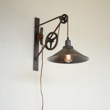 Double Pulley Wall Sconce