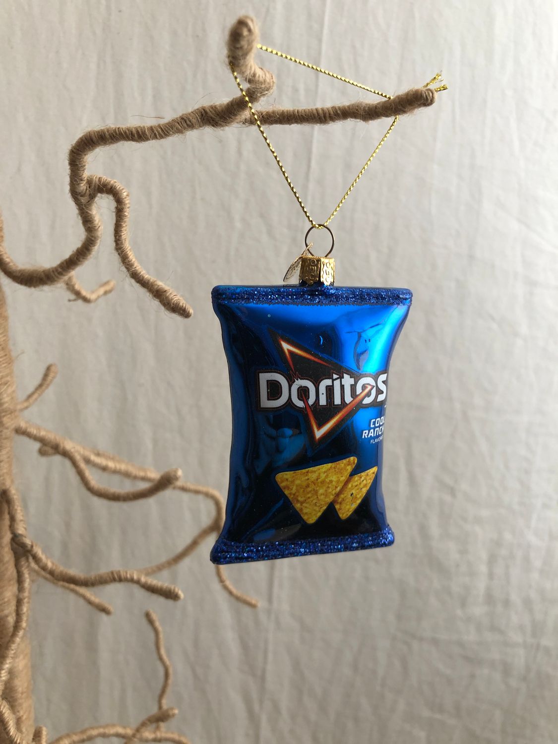 Doritos Cool Ranch Glass Ornament