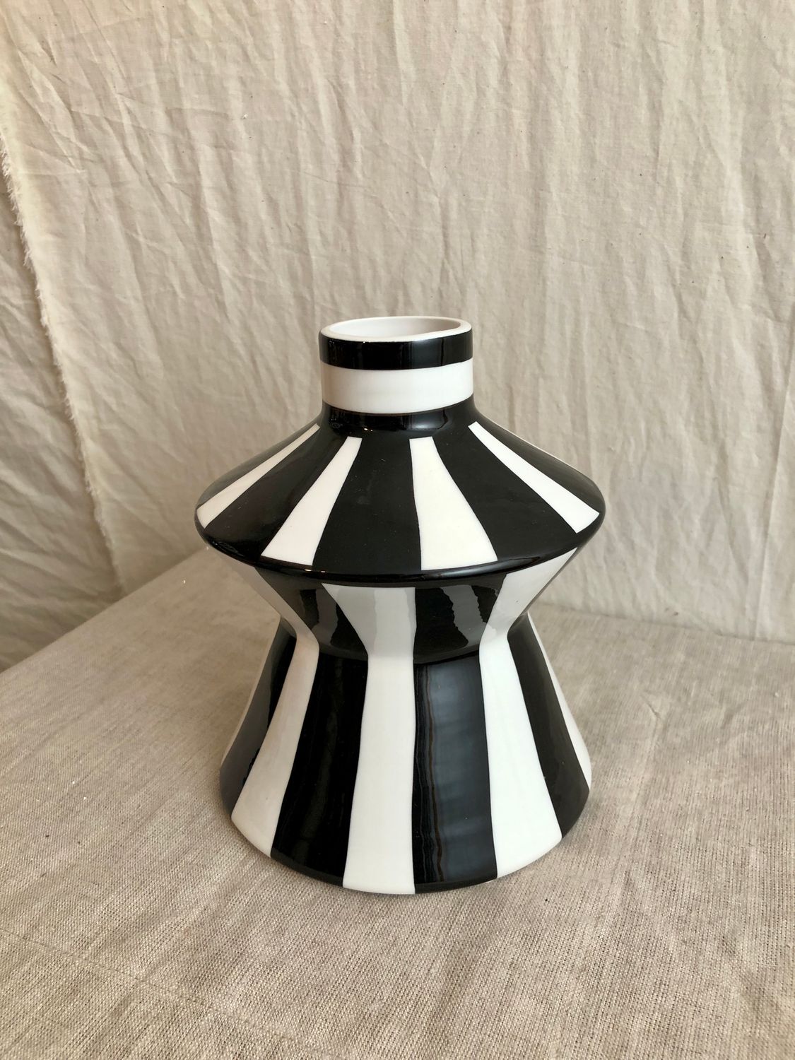 Black &amp; White Ceramic Vase III