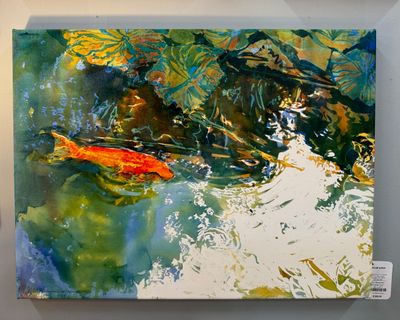 Kathy Morganelli - &quot;Koi Glide One&quot; - 20&quot; x 15&quot;T