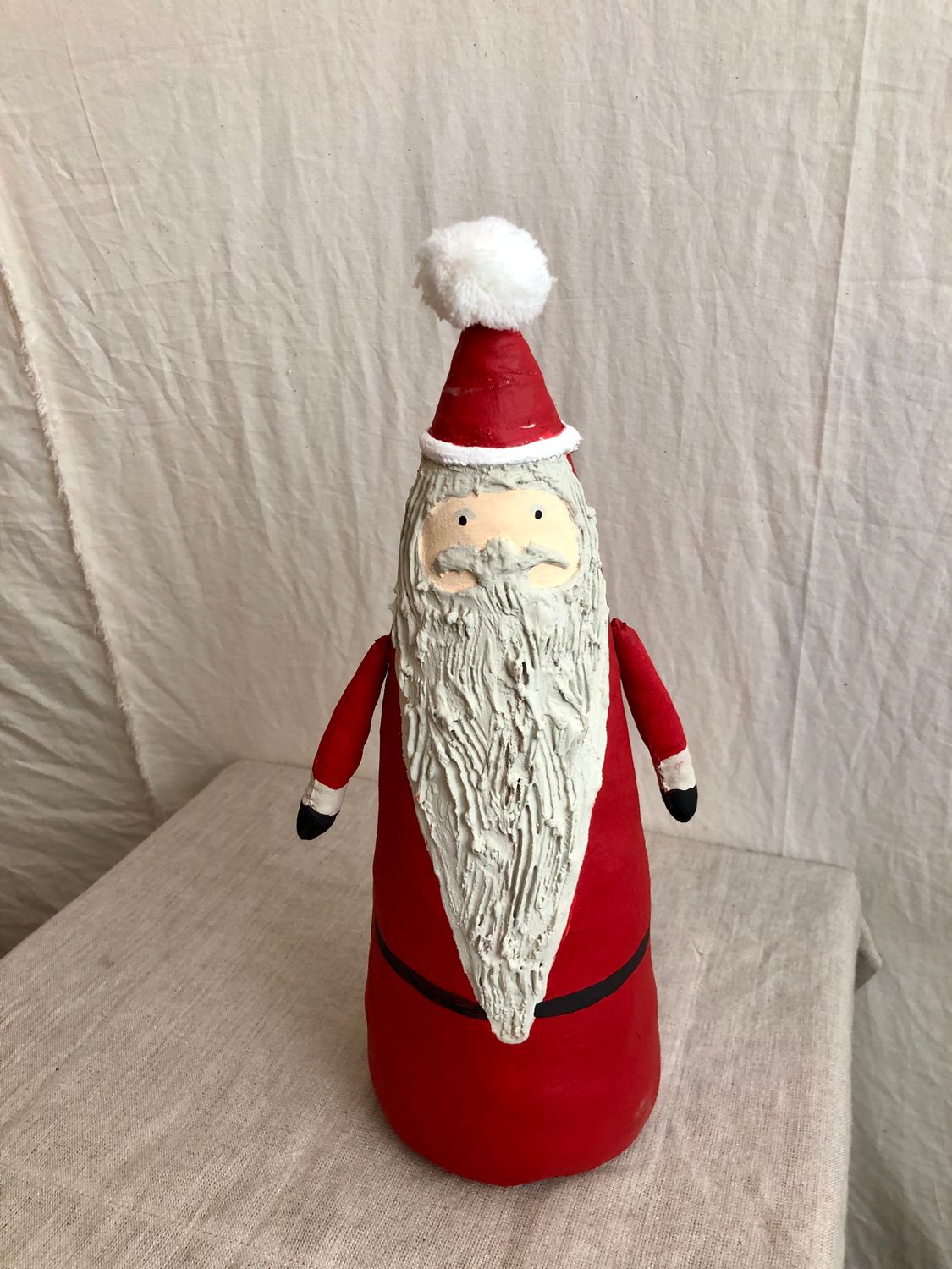 Painted Canvas Santa Lg