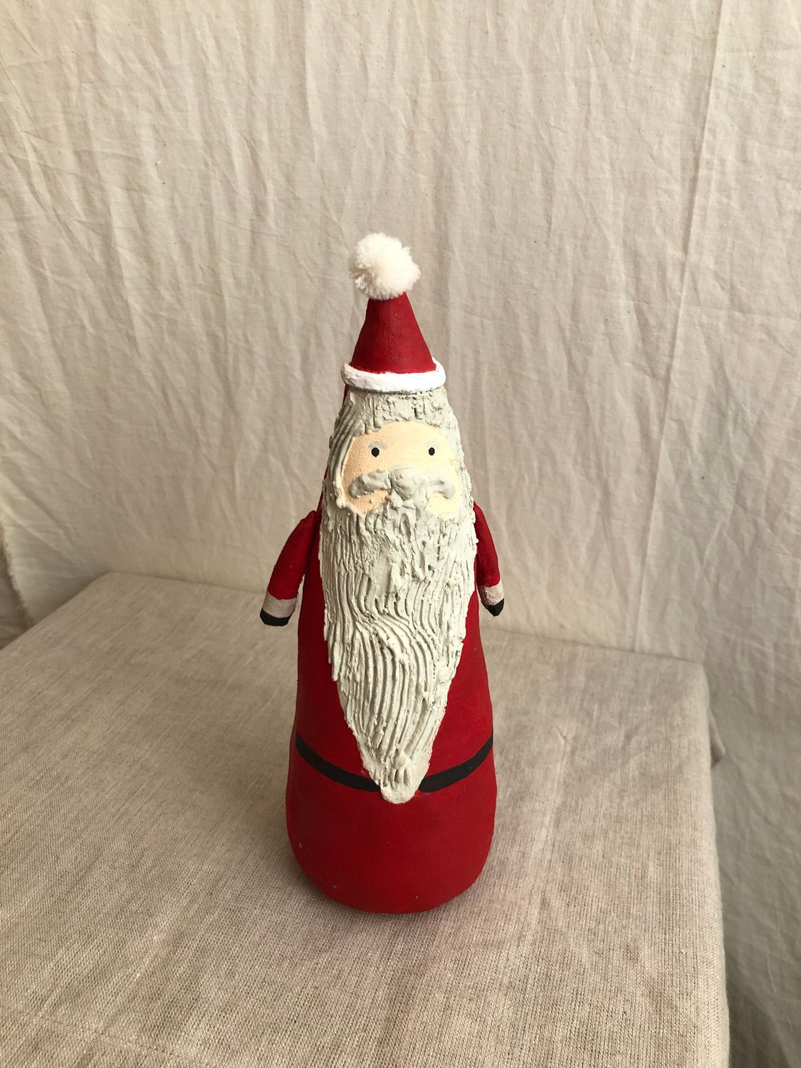 Painted Canvas Santa Sm