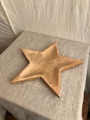 Mango Wood Star Tray Lg