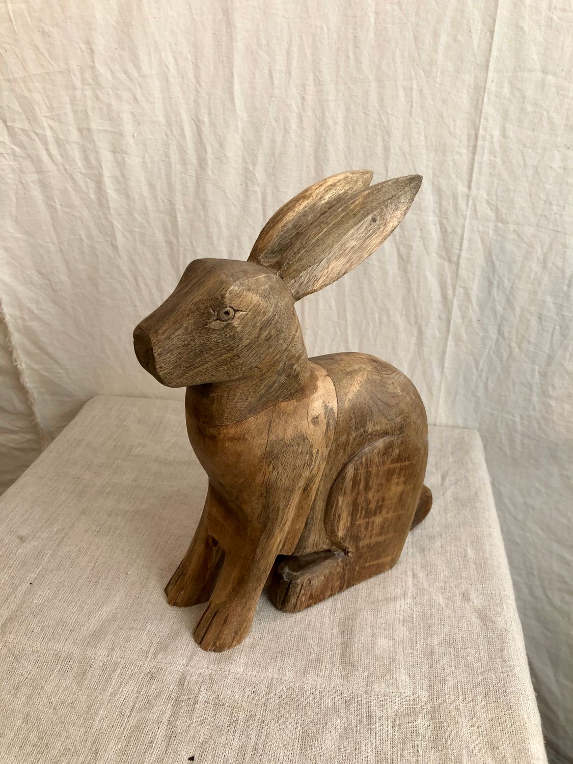 Carved Wooden Rabbit Lg Carved Wooden Rabbit Lg