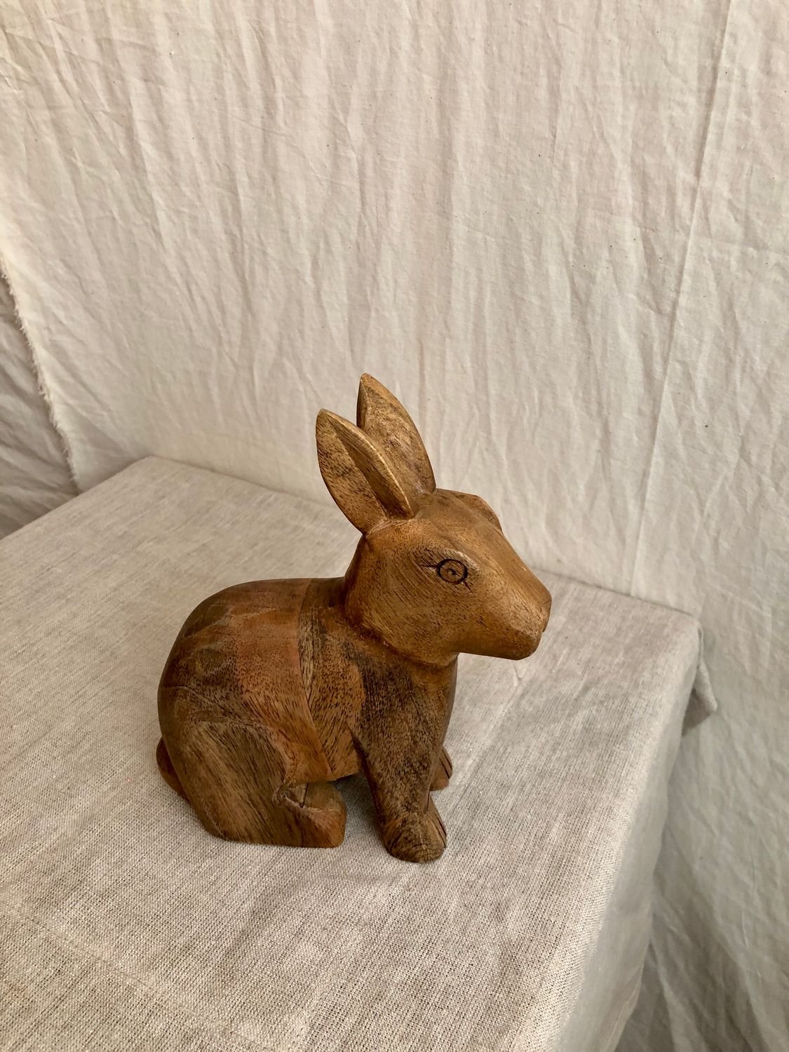 Carved Wooden Rabbit Sm Carved Wooden Rabbit Sm