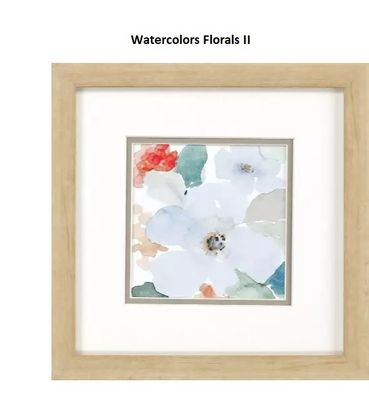 Watercolor Florals II 12&quot; x 12&quot;T