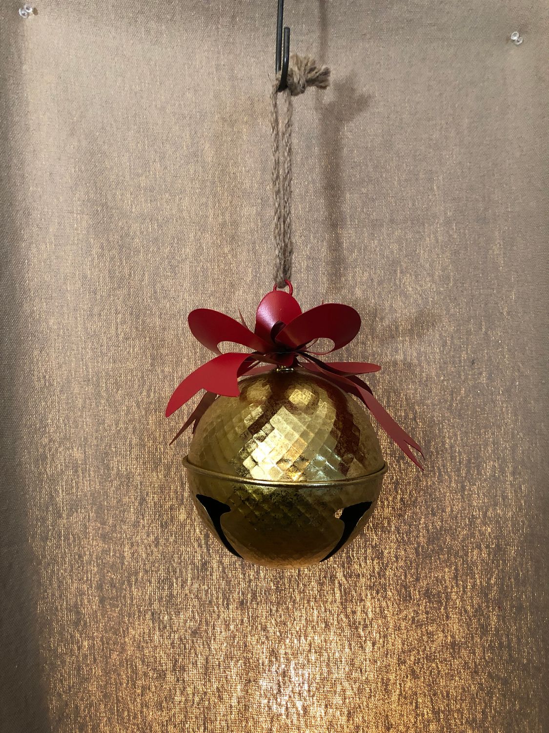 Metal Bell w/Jingle Bell - Gold