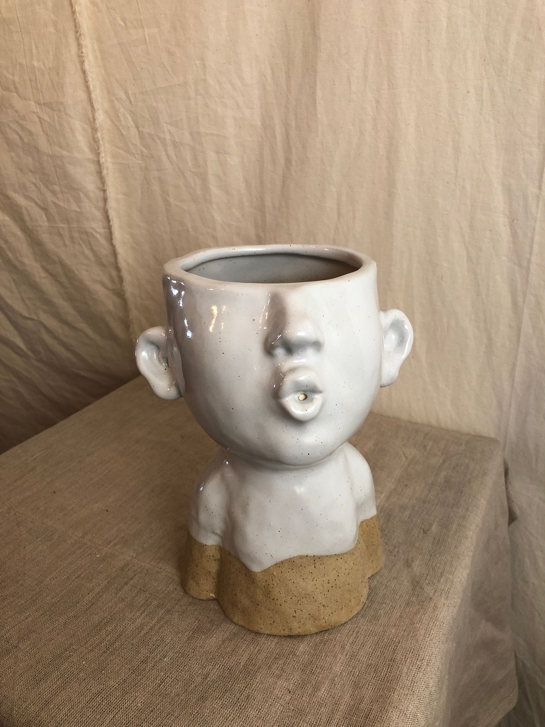 Ceramic Smooching Planter Lg