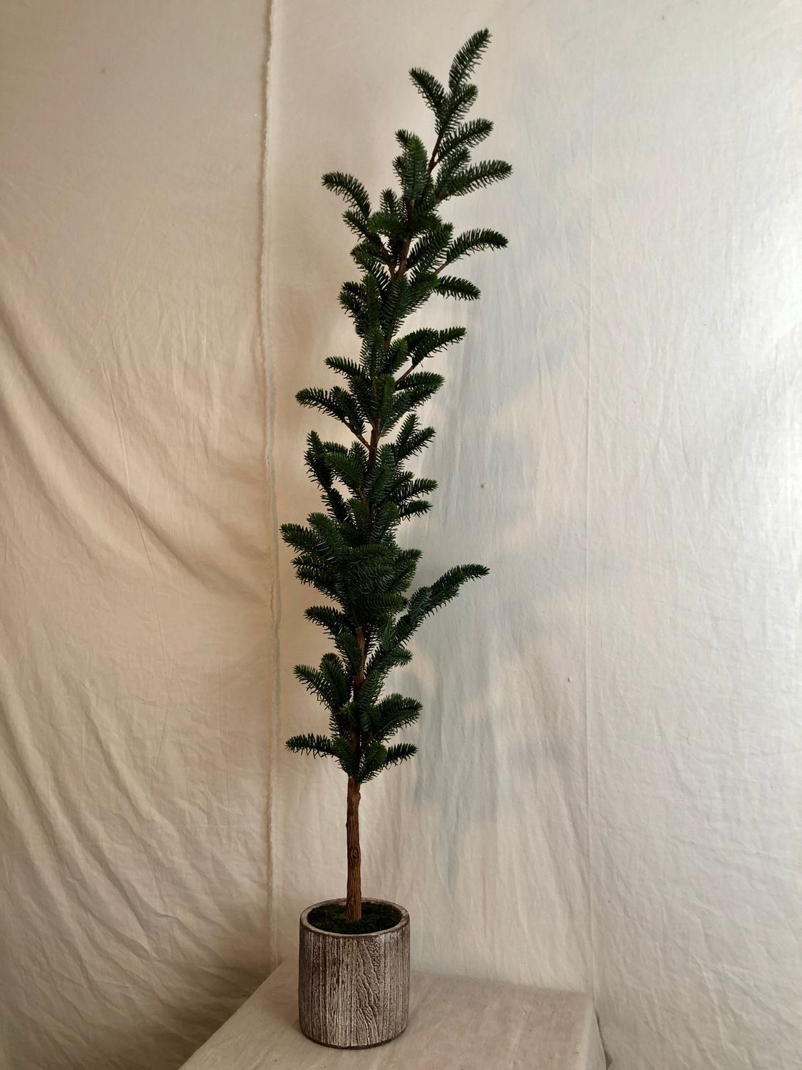 Artificial Pine Tree in Cement Pot Lg