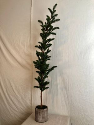 Artificial Pine Tree in Cement Pot Lg