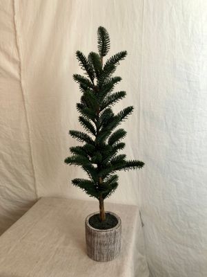 Artificial Pine Tree in Cement Pot Sm
