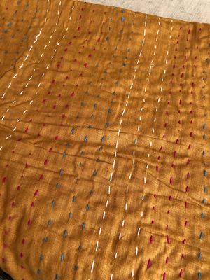 Runner w/Hand Stitching - Mustard