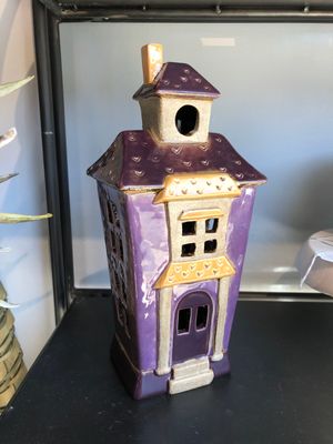 Ceramic Halloween Tealight House Lg II
